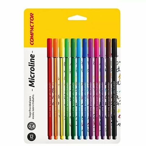 CANETA MICROLINE 0.4 C/ 12 CORES COMPACTOR