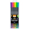 CANETA FINELINER NEON 0.4 BRW C/ 6 CORES - comprar online