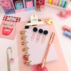 KIT C/ 5 CLIPS DECORADO BUENDIA POMPOM PRETO