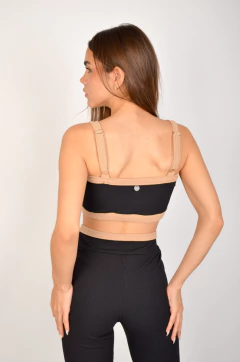 Top Malibú - Negro con beige en internet