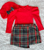 Conjunto rojo y cuadros