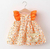Vestido naranja estampado fresas