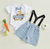 Conjunto Easter cuadros azul