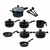 Conjunto Jogo de Panelas Munique Teflon 11 Pçs Panela de pressão Fechamento Externo Antiaderente - comprar online