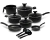 Conjunto Jogo de Panelas Teflon Viena 10 Pçs Antiaderente Tampa de Vidro - comprar online