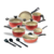 Jogo de Panelas Teflon Conjunto 09 Peças Antiaderente + Frigideira Wok - comprar online