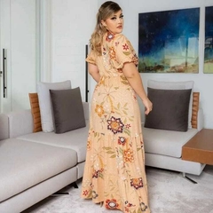 Vestido Creme Estampado - comprar online