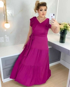 Vestido Longo Falso Transpasse - loja online