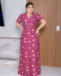 Vestido Longo Poá – Malha Fluity - Valorosa Moda Evangélica: Looks do culto c/ Modéstia e Graça