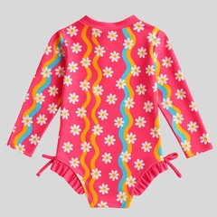 Maiô infantil + Chapéu Manga Longa Menina Proteção Solares - comprar online