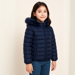 Jaqueta Infantil Juvenil Menina Aberta Com Zíper Inverno