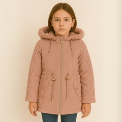 Jaqueta Infantil Juvenil Menina Parka Canelada Sobre Tudo - ANJ MODAS