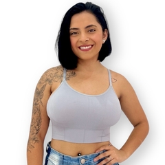 Blusinha Top Com Bojo De Alcinha Com Regulagem Academia - ANJ MODAS