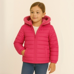 Jaqueta Infantil Juvenil Menina Aberta Com Zíper Inverno