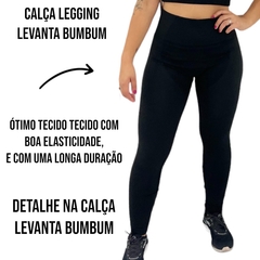 Calça Legging Sem Costura Levanta Bumbum Modeladora Academia