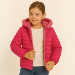 Jaqueta Infantil Juvenil Menina Aberta Com Zíper Inverno na internet