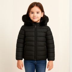 Jaqueta Infantil Juvenil Menina Aberta Com Zíper Inverno