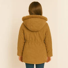Jaqueta Infantil Juvenil Menina Parka Canelada Sobre Tudo - comprar online