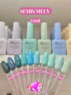 Carta de colores semipermanentes 12ml - Mely - mundo nails