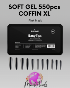 Soft gel Coffin xl 550pcs - Pink Mask