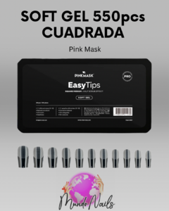 Soft gel cuadrada medium 550pcs - Pink Mask