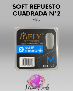 Soft gel repuesto cuadrada n°2 100pcs - Mely - comprar online