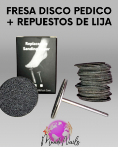 Fresa disco pedico con repuestos de lija - comprar online