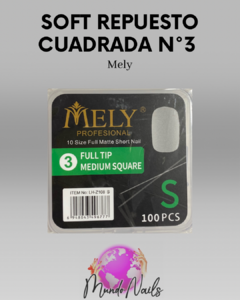 Soft gel repuesto cuadrada n°3 100pcs - Mely - comprar online