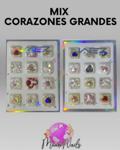Mix dijescorazones grandes con strass - comprar online