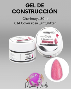 Gel de construcción 014 cover rosa light glitter- Cherimoya - comprar online