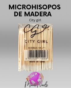 Micro hisopos de madera- City girl - comprar online