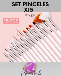 Set de pinceles x15 - City girl en internet