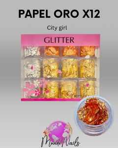 Papel oro frascos - City girl - comprar online