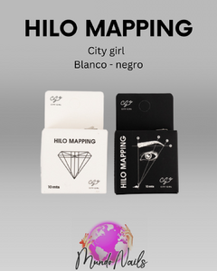 Hilo de mapping blanco - negro - City girl - comprar online