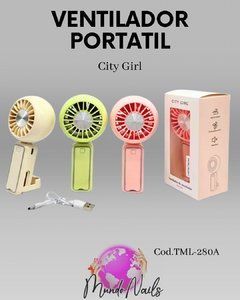 Ventilador de mano - City girl - comprar online