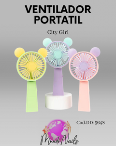 Ventilador de mano con orejitas - City girl - comprar online