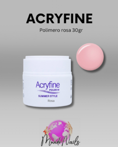 Polimero 30gr rosa Acryfine