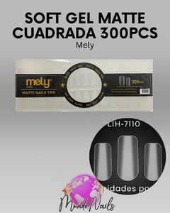 Soft gel cuadrada cortas 300pcs - Mely