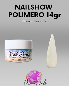 Polimero blanco shimmer 14gr - Nail show - comprar online