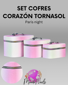 Set cofres corazón tornasol- Paris night - comprar online