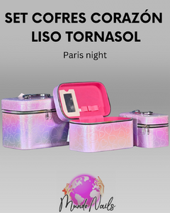 Set cofres corazón liso tornasol- Paris night en internet