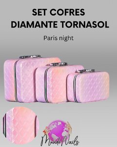 Set cofres diamante tornasol rosa - Paris night - comprar online