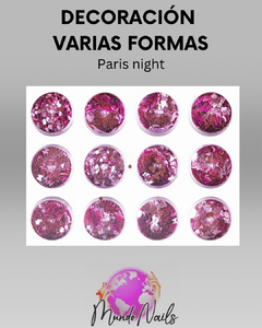 Decoración varias formas - Paris night - mundo nails