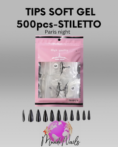 Soft gel Stiletto 500pcs - Paris night