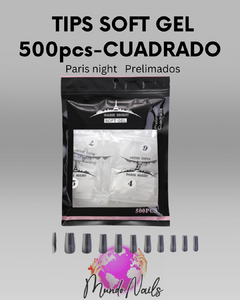 Soft gel Cuadrada 500pcs Prelimados - Paris night