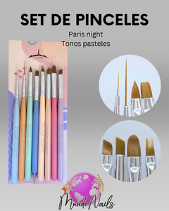 Set de pinceles x8 pasteles - Paris night