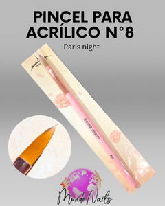 Pincel para acrílico n°8 rosa - Paris night - comprar online