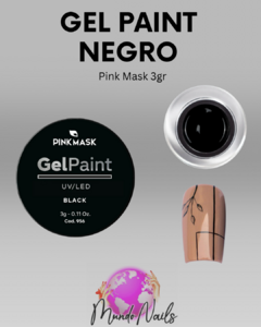 Gel paint negro Pink Mask