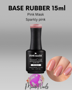 Base rubber Sparkly pink 15ml Pink Mask
