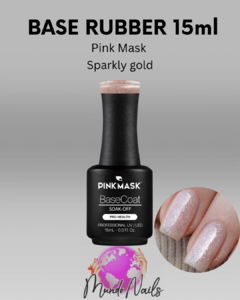 Base rubber Sparkly gold 15ml - Pink Mask - comprar online
